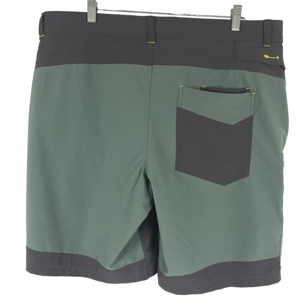 L.L. Bean‎ Board Shorts Men's Size 38W Green Nylon Blend Paddle SW-1748